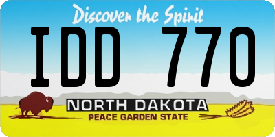 ND license plate IDD770