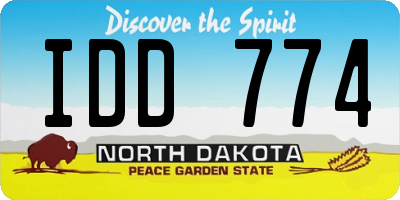 ND license plate IDD774