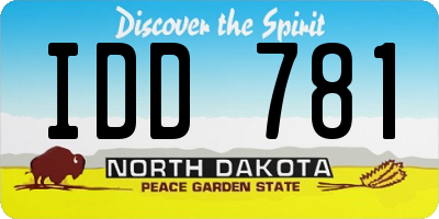 ND license plate IDD781