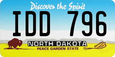 ND license plate IDD796
