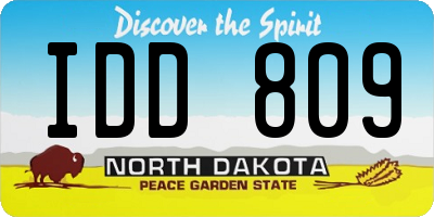 ND license plate IDD809