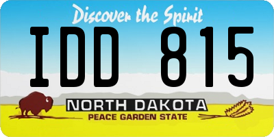 ND license plate IDD815