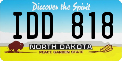 ND license plate IDD818