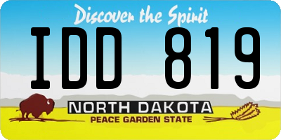 ND license plate IDD819