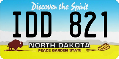 ND license plate IDD821