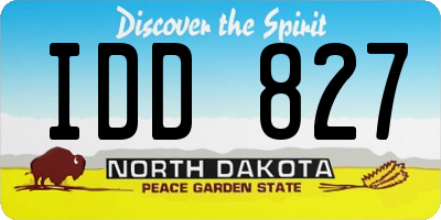 ND license plate IDD827