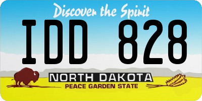ND license plate IDD828