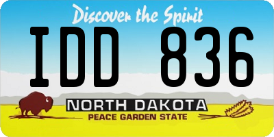 ND license plate IDD836