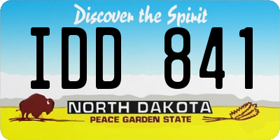 ND license plate IDD841