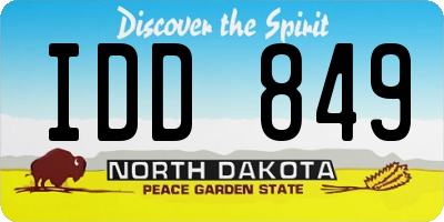 ND license plate IDD849