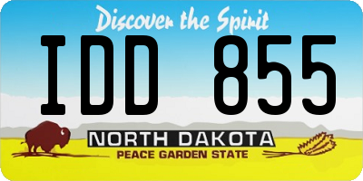 ND license plate IDD855