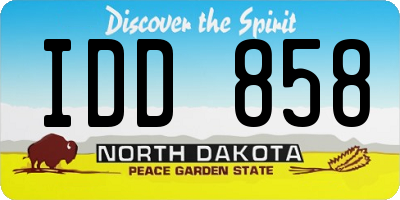 ND license plate IDD858