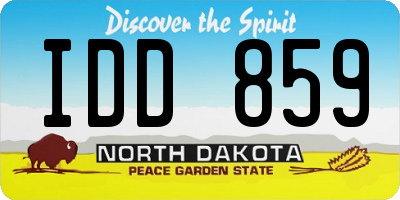 ND license plate IDD859