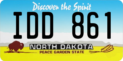 ND license plate IDD861