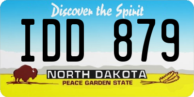 ND license plate IDD879