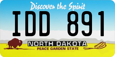 ND license plate IDD891