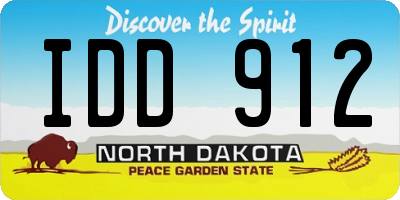 ND license plate IDD912