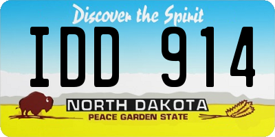 ND license plate IDD914