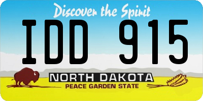 ND license plate IDD915