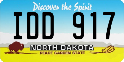 ND license plate IDD917
