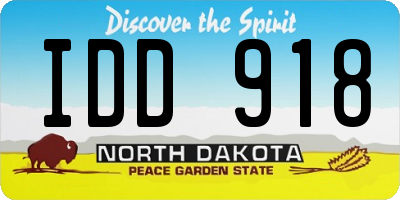 ND license plate IDD918