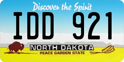 ND license plate IDD921