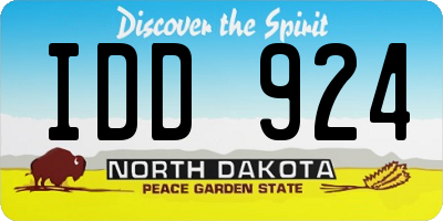 ND license plate IDD924
