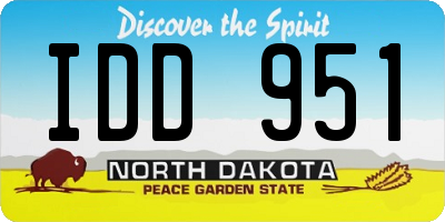 ND license plate IDD951