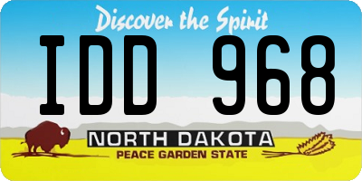 ND license plate IDD968