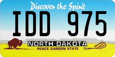 ND license plate IDD975