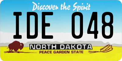 ND license plate IDE048