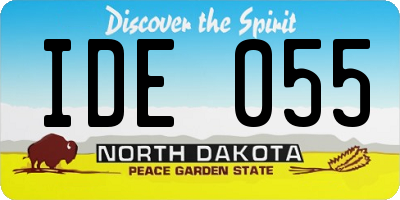 ND license plate IDE055