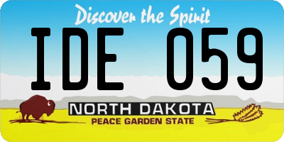 ND license plate IDE059