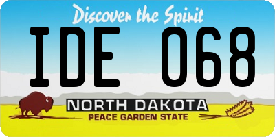 ND license plate IDE068