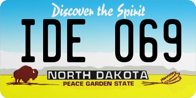 ND license plate IDE069