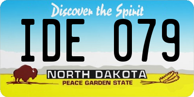 ND license plate IDE079