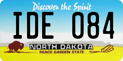ND license plate IDE084