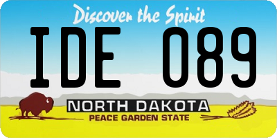 ND license plate IDE089