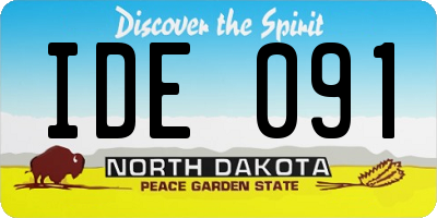 ND license plate IDE091