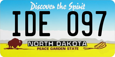 ND license plate IDE097