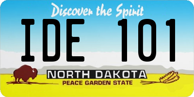 ND license plate IDE101