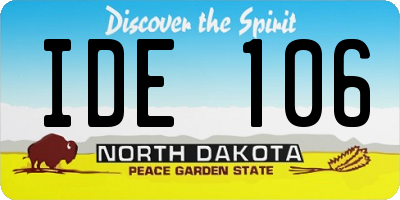 ND license plate IDE106