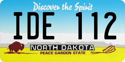 ND license plate IDE112