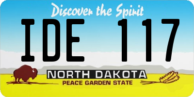 ND license plate IDE117