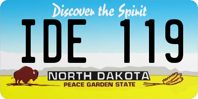 ND license plate IDE119