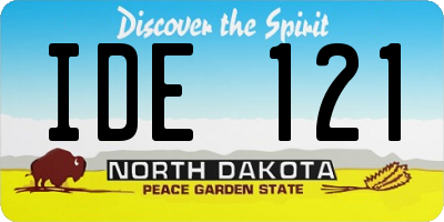 ND license plate IDE121