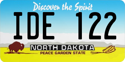 ND license plate IDE122