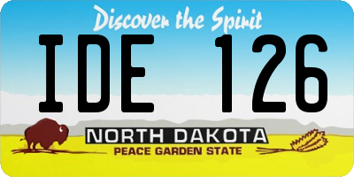 ND license plate IDE126