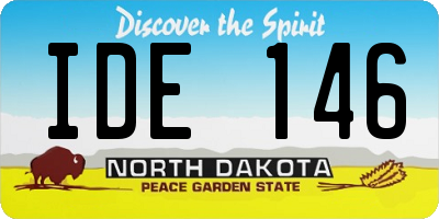 ND license plate IDE146