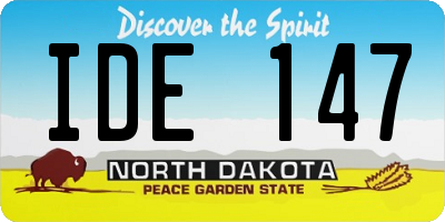 ND license plate IDE147
